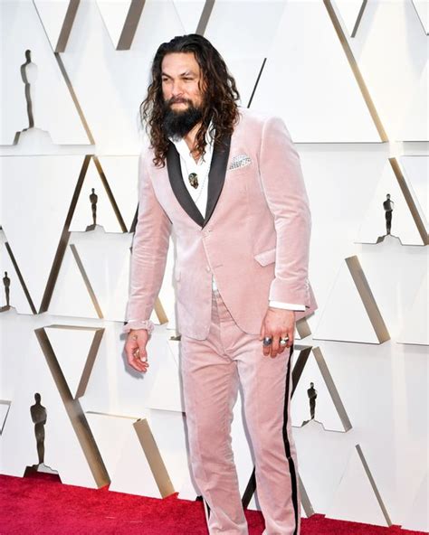 who gave momoa fendi scrunchie|A Moment for Jason Momoa’s Pink Fendi Scrunchie at the Oscars.